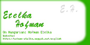 etelka hofman business card